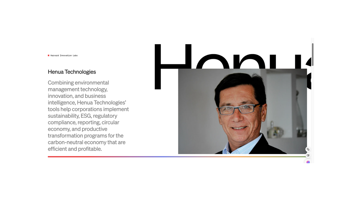 HENUA TECHNOLOGIES se integra al Harvard Innovation Labs